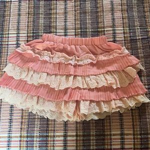 Ruffle Lace eyelet Boho Skirt